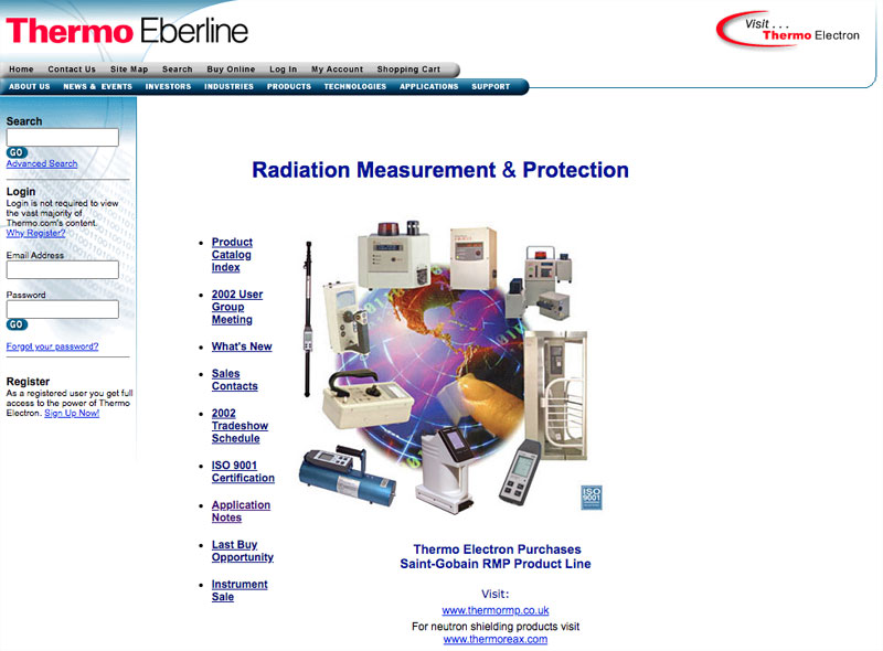 Thermo website 2002